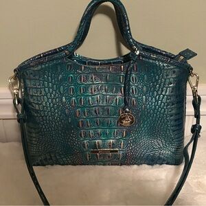 Brahmin Dragon Elaine Crocodile Embossed Leather Bag